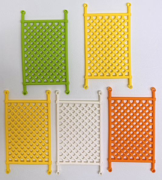 LEGO Plastic Net / Lattice Pack of 5 Mixed Colours