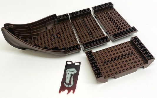 LEGO Castle / Fantasy Ship Hull Fun Pack Dark Brown (Troll Warship)