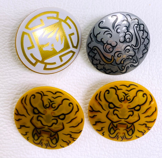 LEGO Ninjago Shields Mixed Fun Pack Dragon / Lion Patterns