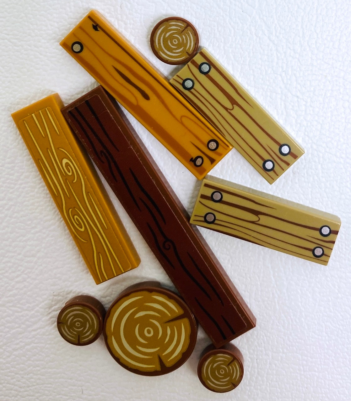 LEGO Printed and Stickered Tiles Wood / Timber Fun Pack Mixed Types ...