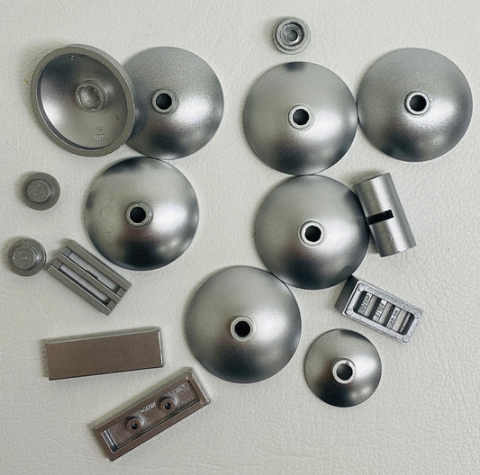 LEGO Metallic Silver Fun Pack Mixed Small Pieces Dishes Tiles and More