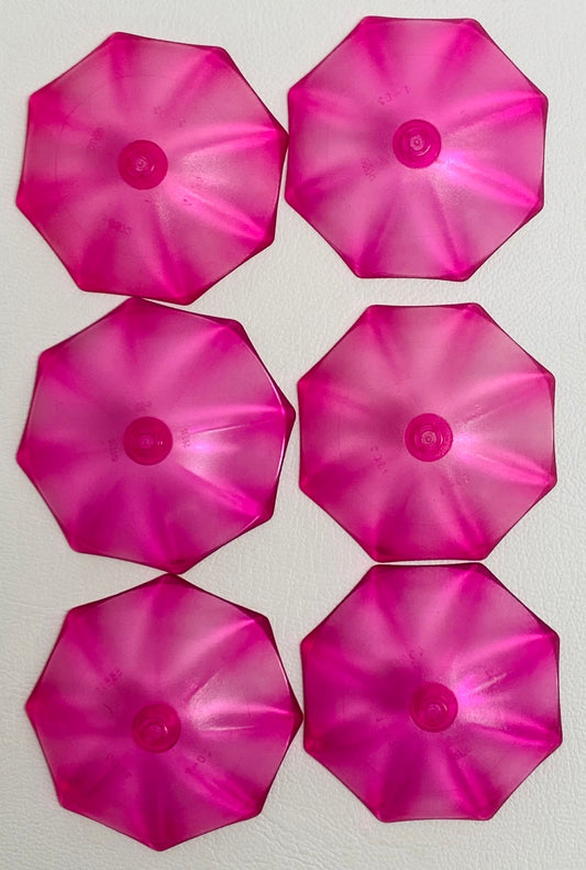 LEGO Umbrella Tops Pack of 6 Trans Dark Pink