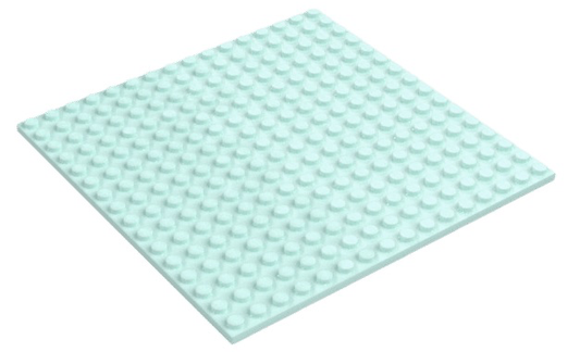 LEGO Plate 16x16 Light Aqua