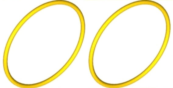 LEGO Technic Rubber Band Extra Large BRAND NEW Pack of 2 Yellow