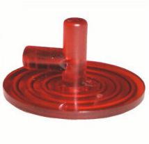 LEGO Space Vintage Circular Shield with Stud Trans Red