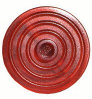 LEGO Space Vintage Circular Shield with Stud Trans Red