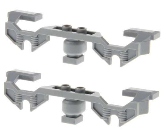 LEGO Trains Vintage Decorative Sides with Open Hub Points Pack of 2 Light Bluish Grey