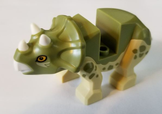 LEGO Animal Baby Dinosaur Triceratops Tan / Olive Green