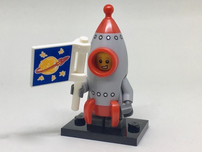LEGO Rocket Boy BRAND NEW Minifigure with Light Bluish Grey Classic Space Logo Torso