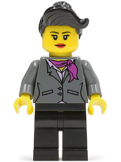 LEGO Winter Village Dark Bluish Grey Jacket Woman Minifigure