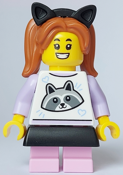 LEGO City Girl Raccoon Top Minifigure