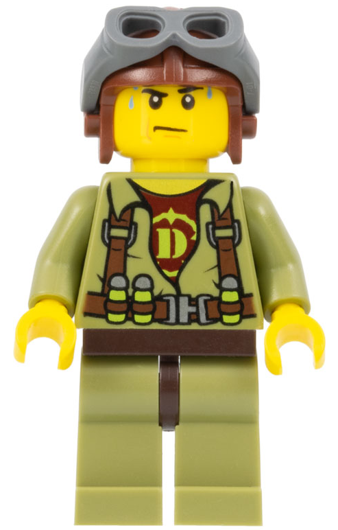 LEGO Dino Hero Helicopter Pilot Minifigure - Dino Attack / Dino 2010