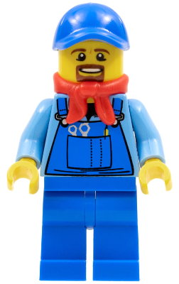 LEGO Winter Holiday Train Locomotive Driver Minifigure - Christmas