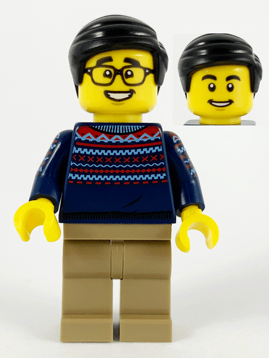 LEGO Lunar New Year Dark Blue Sweater Man Minifigure