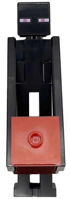 LEGO Minecraft Enderman Minifigure / Dark Red Block With Red Top