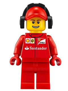 LEGO Speed Champions Scuderia Ferrari Team Male Crew Member Minifigure