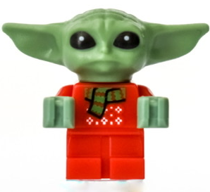 LEGO Star Wars Din Grogu / The Child / Baby Yoda Minifigure - Holiday Outfit / Christmas Sweater