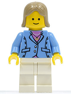 LEGO Creator / City Medium Blue Jacket Woman Minifigure from Modular Corner Cafe