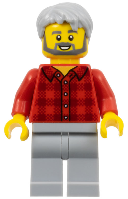 LEGO Creator / City Red Plaid Flannel Minifigure from Modular Bookshop