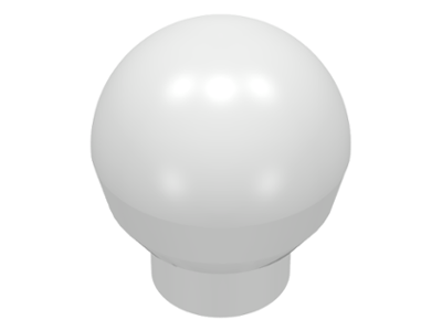 LEGO White Round Brick 1x1 with Ball - Finial