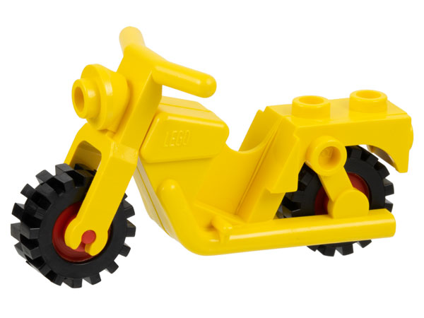 LEGO RARE Vintage Yellow Motorcycle